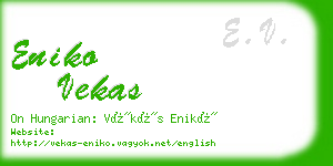 eniko vekas business card